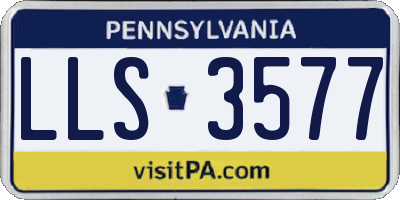 PA license plate LLS3577