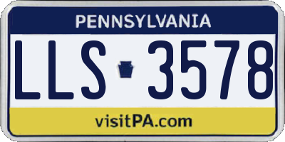 PA license plate LLS3578