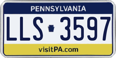 PA license plate LLS3597