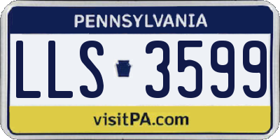 PA license plate LLS3599