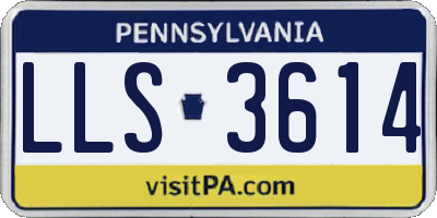 PA license plate LLS3614
