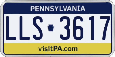 PA license plate LLS3617