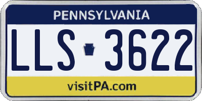 PA license plate LLS3622
