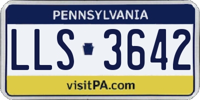 PA license plate LLS3642