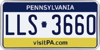 PA license plate LLS3660