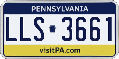 PA license plate LLS3661