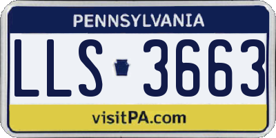 PA license plate LLS3663