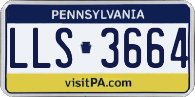 PA license plate LLS3664