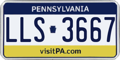 PA license plate LLS3667