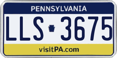 PA license plate LLS3675