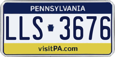 PA license plate LLS3676