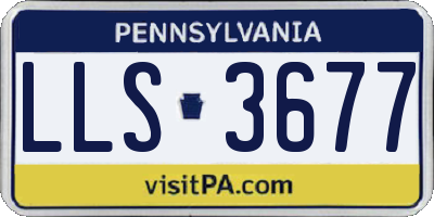 PA license plate LLS3677