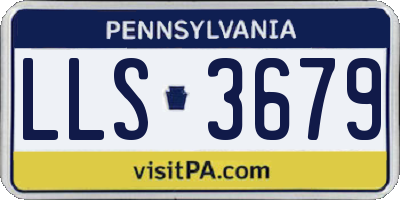 PA license plate LLS3679