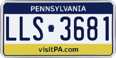 PA license plate LLS3681