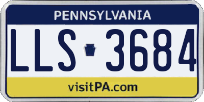 PA license plate LLS3684