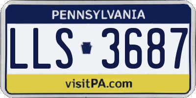 PA license plate LLS3687