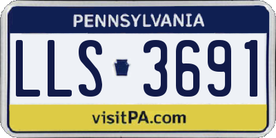 PA license plate LLS3691