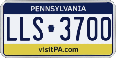PA license plate LLS3700