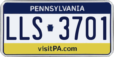 PA license plate LLS3701