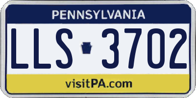 PA license plate LLS3702