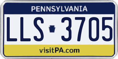 PA license plate LLS3705