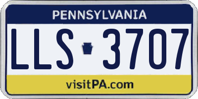 PA license plate LLS3707