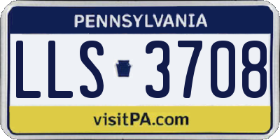 PA license plate LLS3708