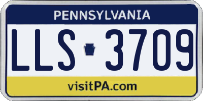 PA license plate LLS3709