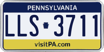 PA license plate LLS3711
