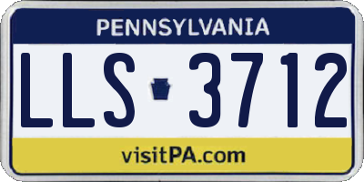 PA license plate LLS3712