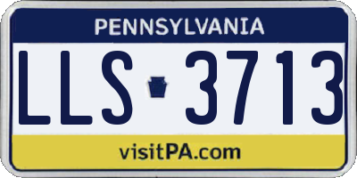 PA license plate LLS3713