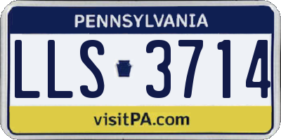 PA license plate LLS3714