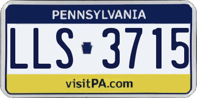 PA license plate LLS3715