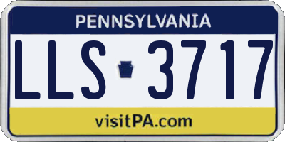 PA license plate LLS3717
