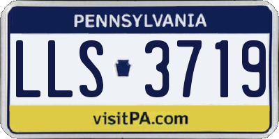PA license plate LLS3719