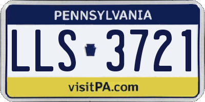 PA license plate LLS3721