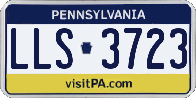 PA license plate LLS3723