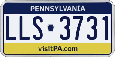 PA license plate LLS3731