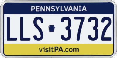 PA license plate LLS3732