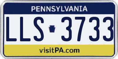 PA license plate LLS3733