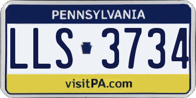 PA license plate LLS3734