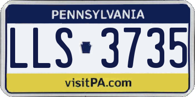PA license plate LLS3735