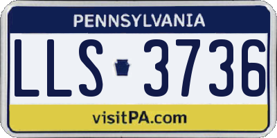 PA license plate LLS3736