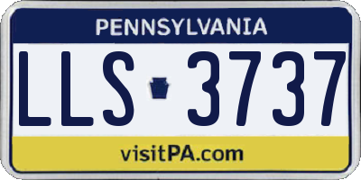 PA license plate LLS3737