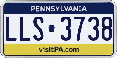 PA license plate LLS3738