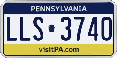 PA license plate LLS3740