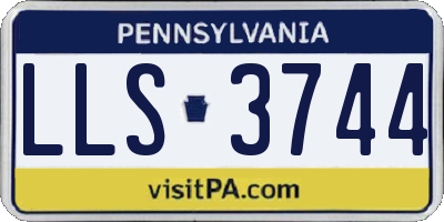 PA license plate LLS3744
