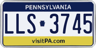 PA license plate LLS3745
