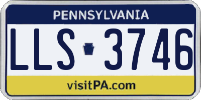 PA license plate LLS3746