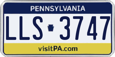 PA license plate LLS3747